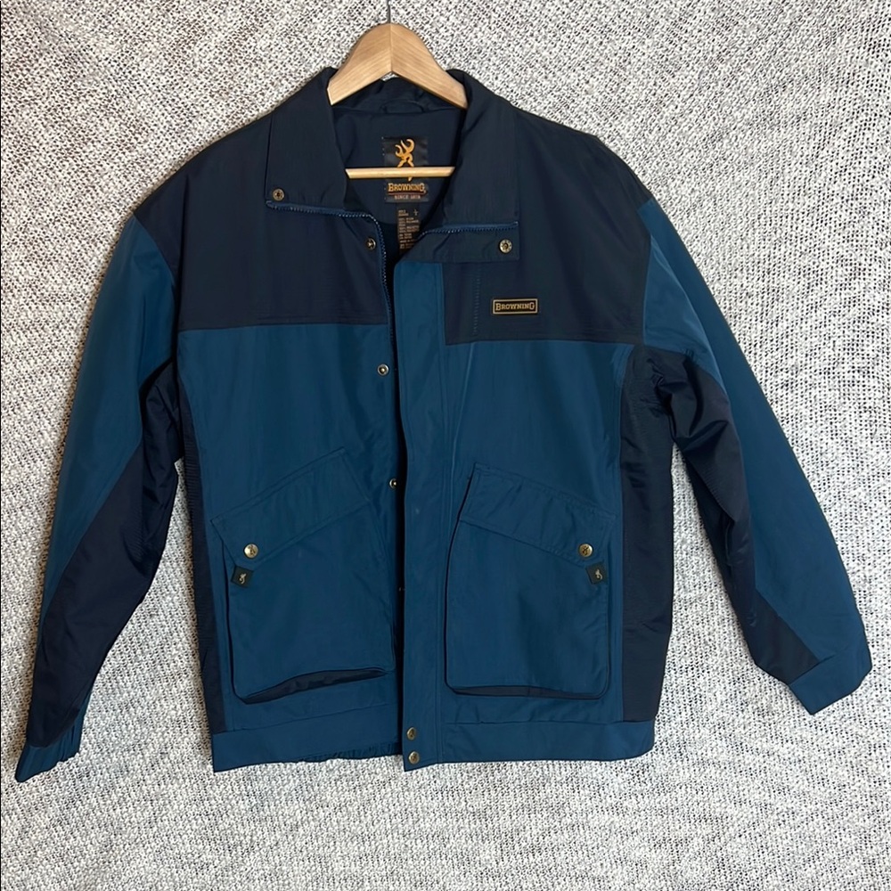 Browning Men’s Coat Size Large - Blue and Black in Great Shape!